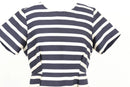 H&M white and navy stripe satin mini dress - 14-2