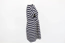 H&M white and navy stripe satin mini dress - 14-3