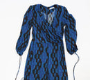 MANGO blue and black long sleeve jumpsuit - M-1