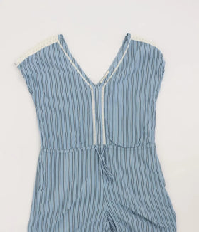 Old Khaki blue striped jumpsuit - 12