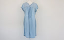 Old Khaki lightweight faded demin dress with embroidery details - 12-1
