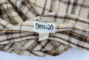 Cream coat with brown and yellow check pattern - L-5