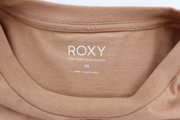 Roxy brown t-shirt with palm tree print - XS
