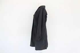 Black soft touch trench coat - no belt - 14 - 0