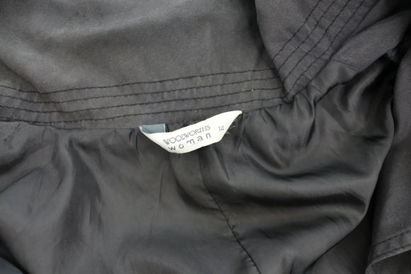 Black soft touch trench coat - no belt - 14