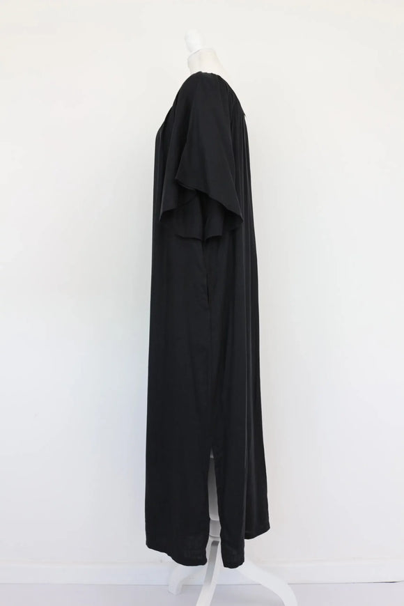 Earthaddict linen black midi dress