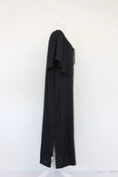 Earthaddict linen black midi dress-4