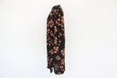 David Jones black long sleeve dress with orange leaf details-2