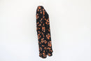 David Jones black long sleeve dress with orange leaf details-4
