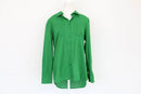 Green 100% cotton long sleeve green shirt-1