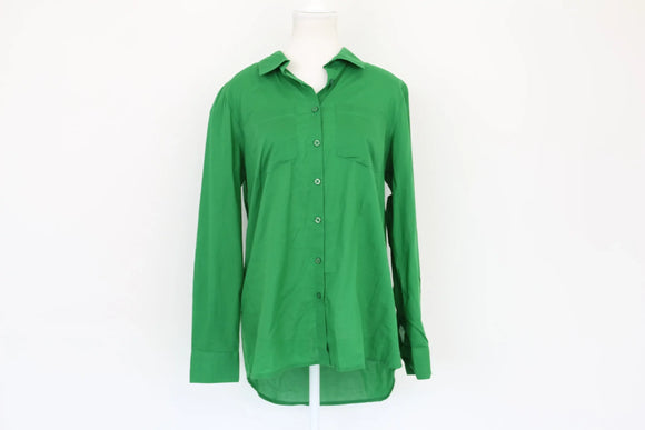 Green 100% cotton long sleeve green shirt