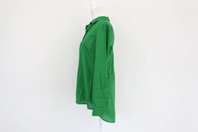 Green 100% cotton long sleeve green shirt - 0