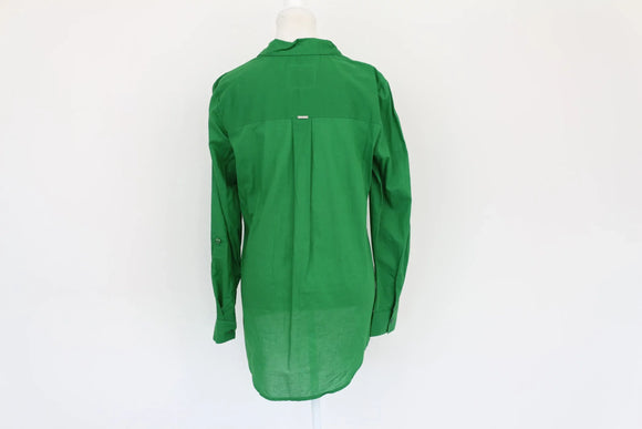 Green 100% cotton long sleeve green shirt