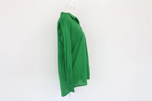 Green 100% cotton long sleeve green shirt
