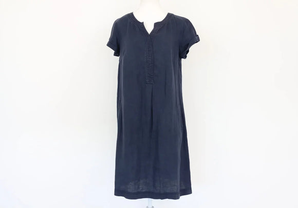 Woolworths navy linen dress - 10