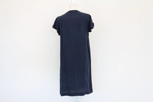 Woolworths navy linen dress - 10