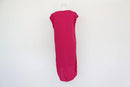Bright pink floral satin dress - 34-3