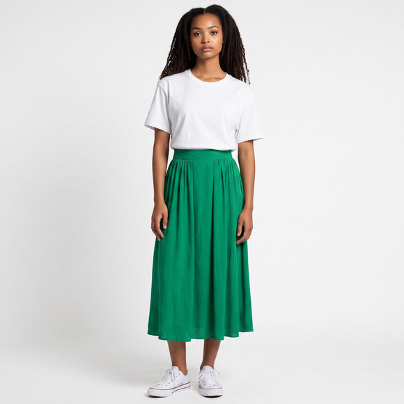 Truworths Green Chiffon Midi Skirt | Sizes 28–40 | Brand New