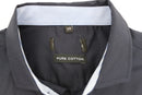 Navy pure cotton long sleeve shirt-2