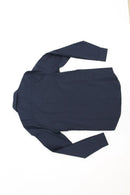 Navy pure cotton long sleeve shirt-3
