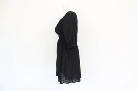 Cotton On black crepe v-neck dress - XS - 0