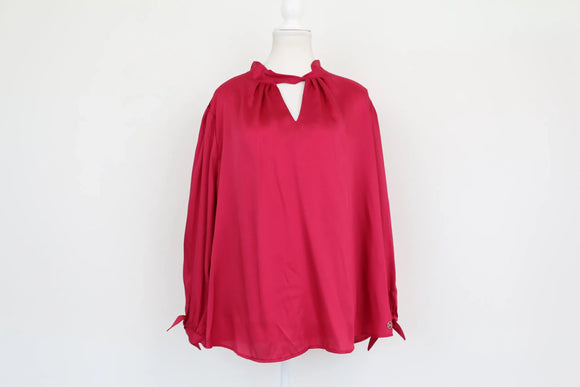 Truworths cherise pink satin blouse