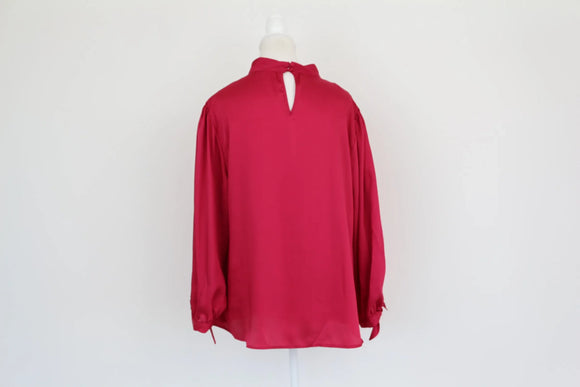 Truworths cherise pink satin blouse