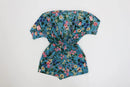 Short sleeve blue and pink floral jumpsuit - 6-1