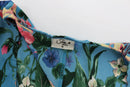 Short sleeve blue and pink floral jumpsuit - 6-2