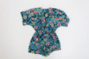 Short sleeve blue and pink floral jumpsuit - 6-3