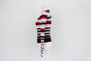 H&M pink, navy, white and red knitted jumper - S-2