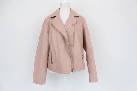 Woolworths pink faux leather jacket - 14