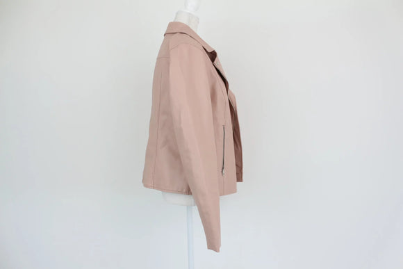 Woolworths pink faux leather jacket - 14