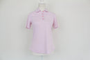 Pink and white golf shirt - S-1