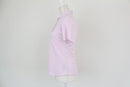 Pink and white golf shirt - S-2