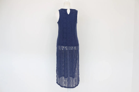 Foschini blue lace top with slits on sides - 8