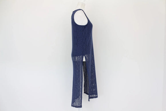 Foschini blue lace top with slits on sides - 8