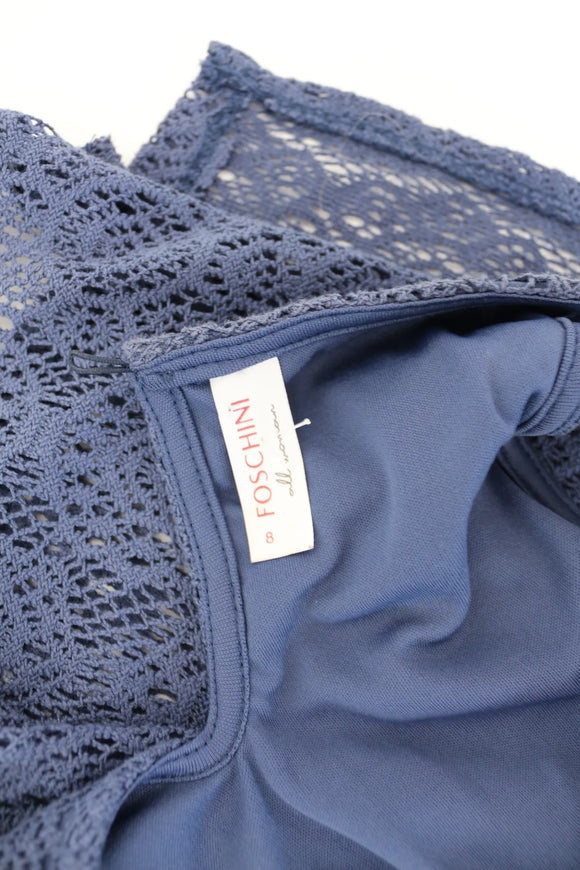 Foschini blue lace top with slits on sides - 8