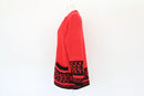 Vintage red and black winter cardigan - L-2