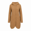 Tan Hooded Wool-Blend Coat | Size M | Pre-Loved-1