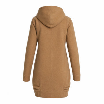 Tan Hooded Wool-Blend Coat | Size M | Pre-Loved - 0