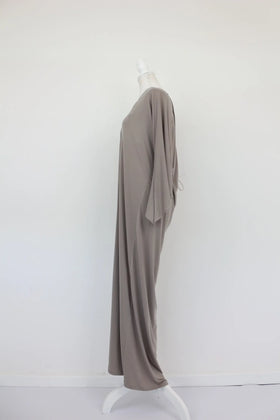 Light grey maxi dress with open back - XL - 0