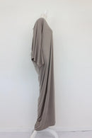 Light grey maxi dress with open back - XL-4