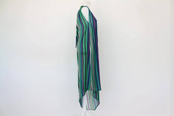Striped summer beach cover-up - XL