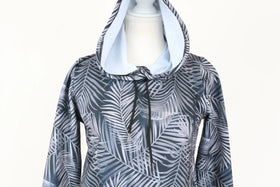 Maxed grey palm tree hoodie - XS - 0