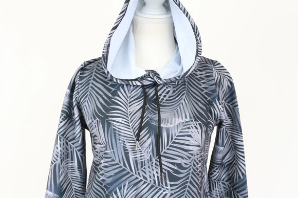 Maxed grey palm tree hoodie - XS