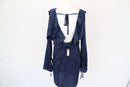 BOOHOO Midnight blue mini long sleeve dress - 18-5