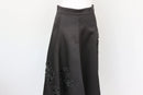 ZARA satin A-line beaded cut-out midi skirt - S-3
