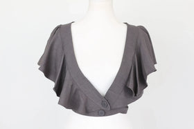 Vero Moda grey cropped suit top - S