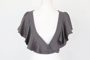Grey Cropped Suit Top – Size S | Brand new